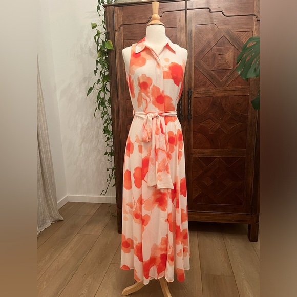 Donna Karan Women’s Chiffon Sleeveless Sundress - Picture 4 of 8